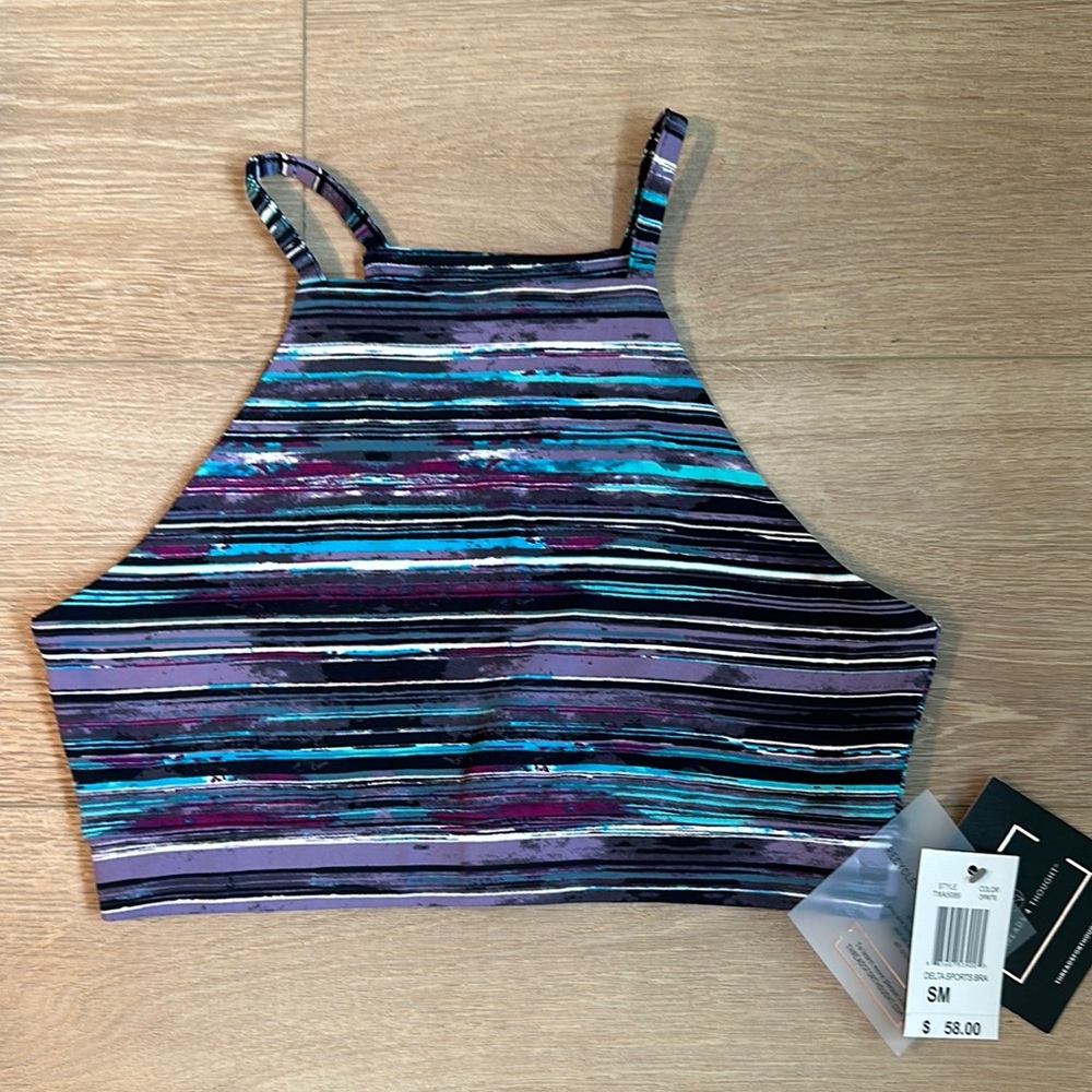 Threads 4 Thought Blue Purple Sleeveless Sports Bra Top